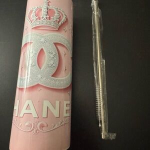 Pink Tumbler with Crown Design